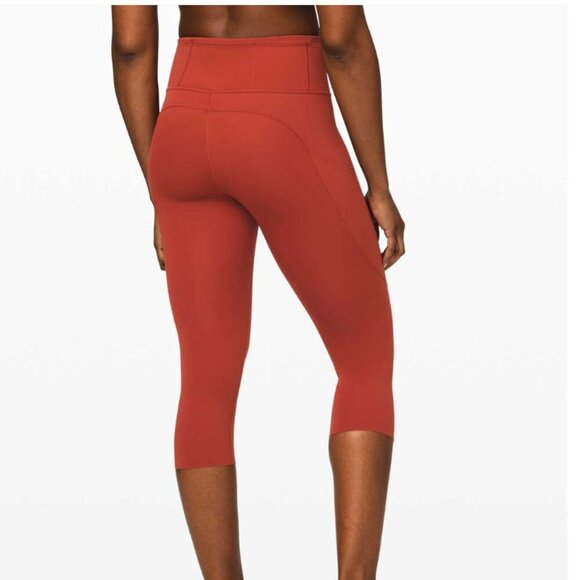 Lululemon Fast and Free Crop II 19" *Non-Reflective Magma - Picture 5 of 5